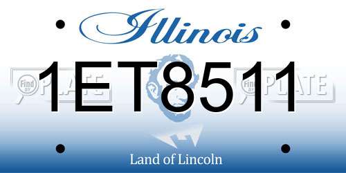 1ET8511 Illinois License Plate