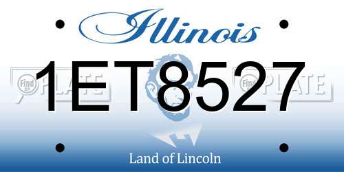 1ET8527 Illinois License Plate