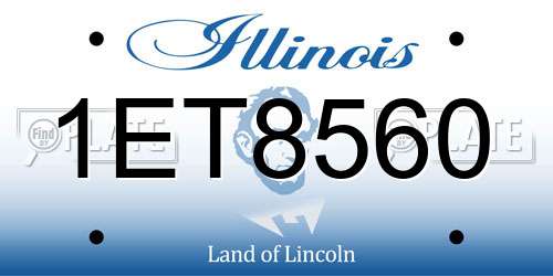 1ET8560 Illinois License Plate