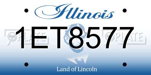 1ET8577 Illinois License Plate