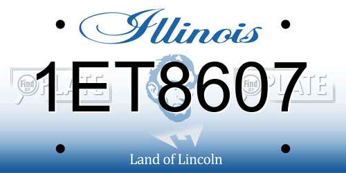 1ET8607 Illinois License Plate