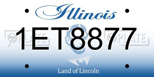 1ET8877 Illinois License Plate