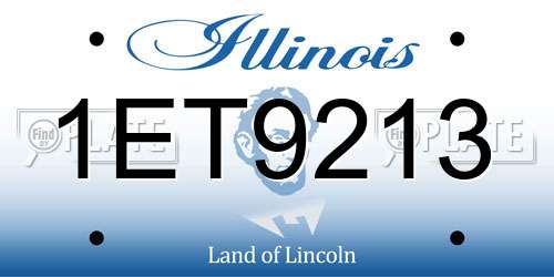 1ET9213 Illinois License Plate