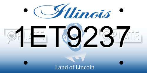 1ET9237 Illinois License Plate
