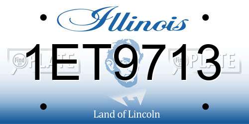 1ET9713 Illinois License Plate