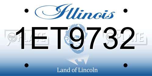 1ET9732 Illinois License Plate