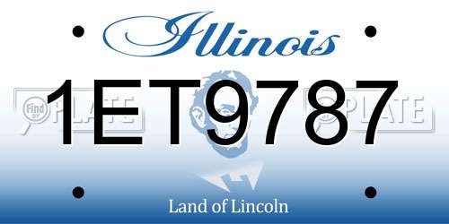 1ET9787 Illinois License Plate