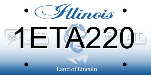 1ETA220 Illinois License Plate