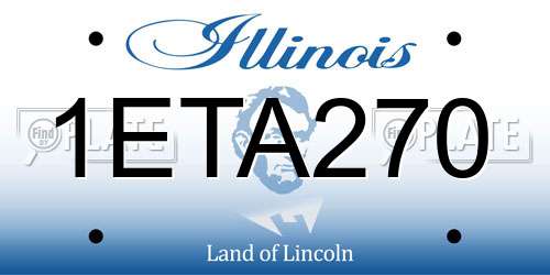 1ETA270 Illinois License Plate