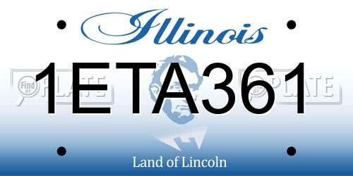 1ETA361 Illinois License Plate