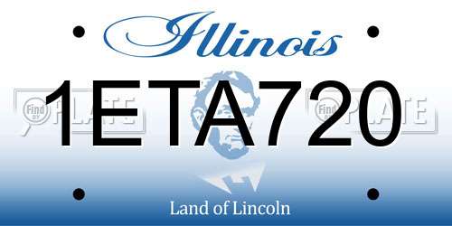 1ETA720 Illinois License Plate
