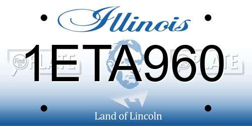1ETA960 Illinois License Plate