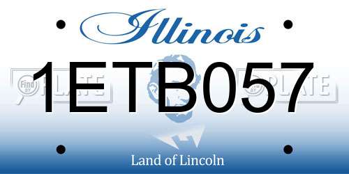 1ETB057 Illinois License Plate
