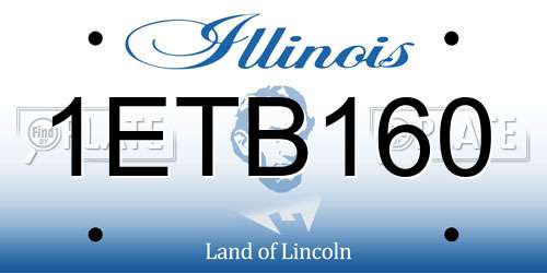 1ETB160 Illinois License Plate