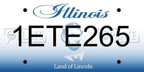 1ETE265 Illinois License Plate