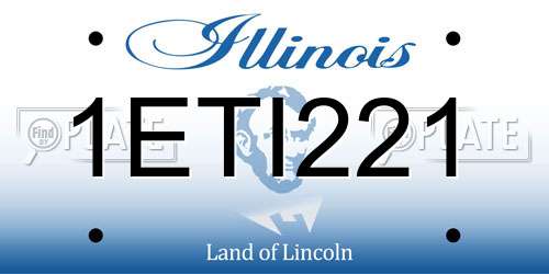 1ETI221 Illinois License Plate