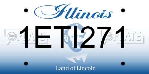 1ETI271 Illinois License Plate