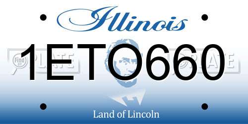 1ETO660 Illinois License Plate
