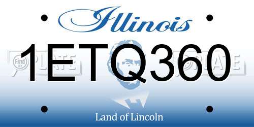 1ETQ360 Illinois License Plate
