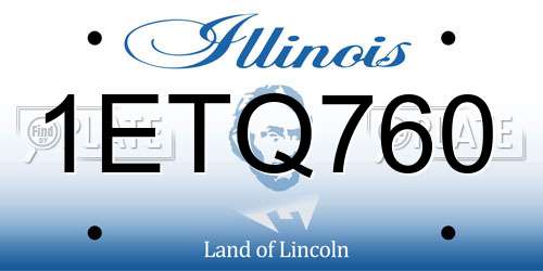 1ETQ760 Illinois License Plate