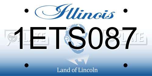 1ETS087 Illinois License Plate
