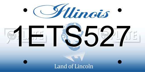 1ETS527 Illinois License Plate