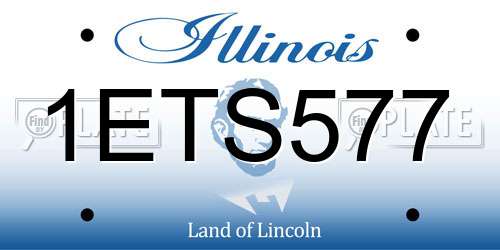 1ETS577 Illinois License Plate