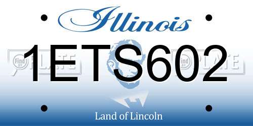 1ETS602 Illinois License Plate