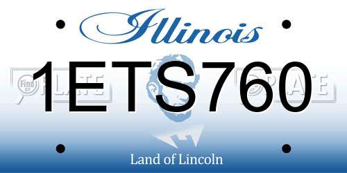 1ETS760 Illinois License Plate