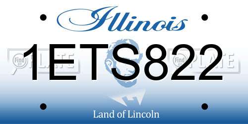 1ETS822 Illinois License Plate