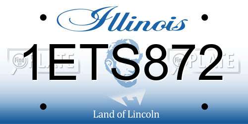 1ETS872 Illinois License Plate