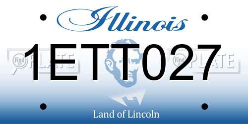 1ETT027 Illinois License Plate