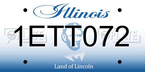 1ETT072 Illinois License Plate