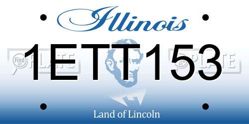 1ETT153 Illinois License Plate