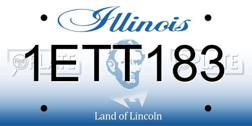 1ETT183 Illinois License Plate