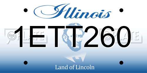 1ETT260 Illinois License Plate
