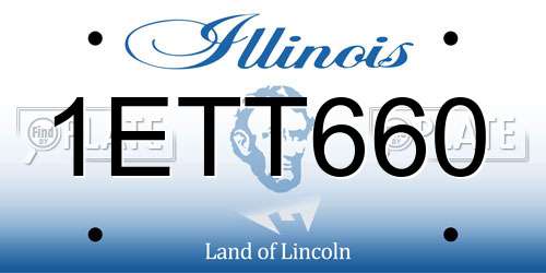 1ETT660 Illinois License Plate