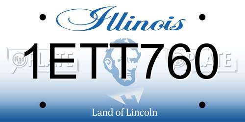 1ETT760 Illinois License Plate