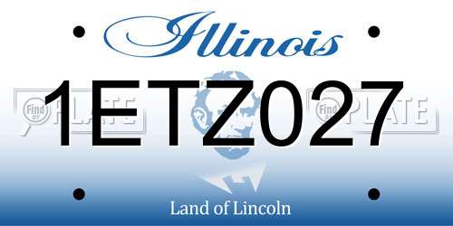 1ETZ027 Illinois License Plate