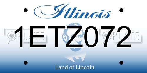 1ETZ072 Illinois License Plate