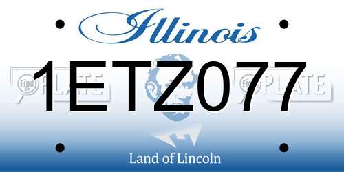 1ETZ077 Illinois License Plate