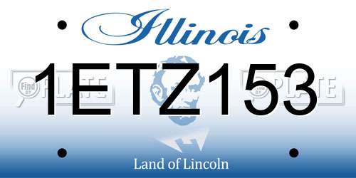 1ETZ153 Illinois License Plate