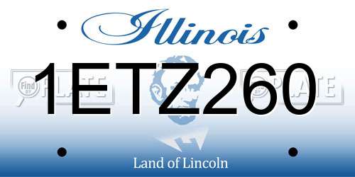 1ETZ260 Illinois License Plate