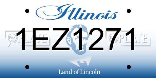 1EZ1271 Illinois License Plate
