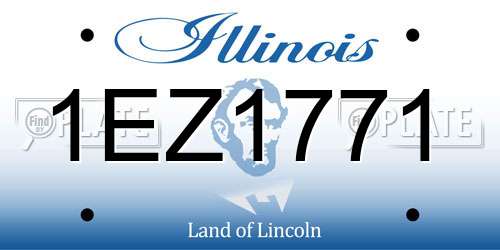 1EZ1771 Illinois License Plate