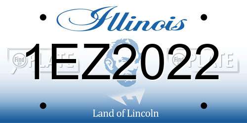 1EZ2022 Illinois License Plate