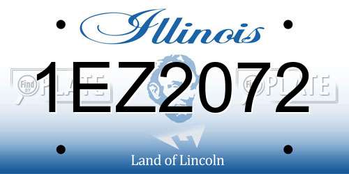1EZ2072 Illinois License Plate