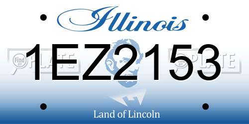 1EZ2153 Illinois License Plate