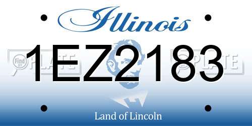 1EZ2183 Illinois License Plate