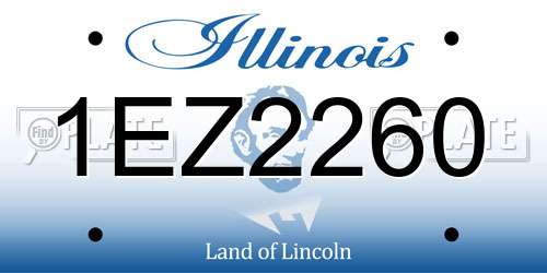 1EZ2260 Illinois License Plate